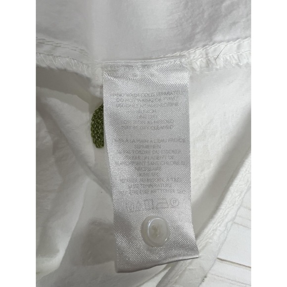 Maeve Anthropologie Shirt Womens XL White Lemon Embroidered Button Front - Picture 9 of 9